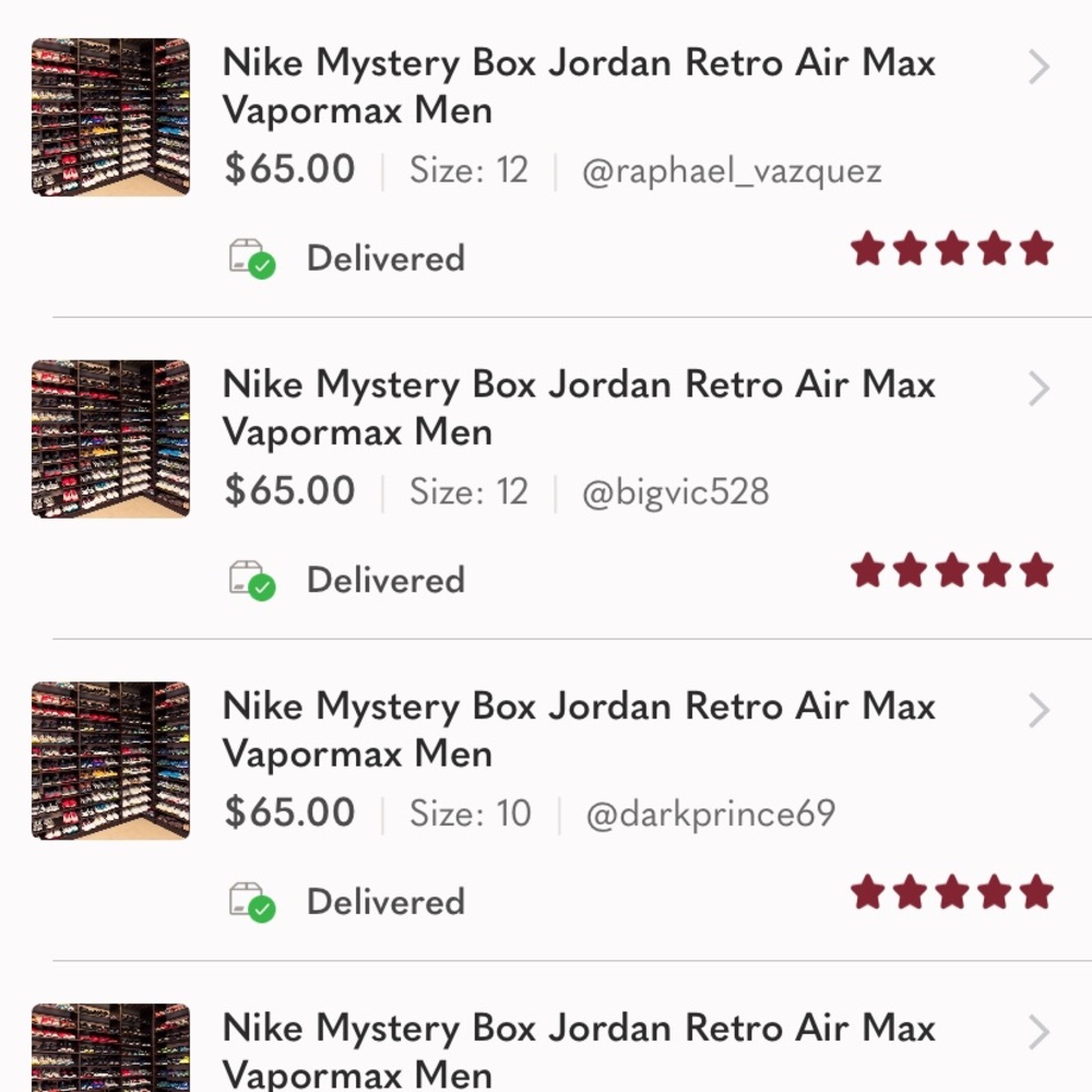 Nike Mystery Box Jordan Retro Air Max Vapormax Men - Picture 3 of 10